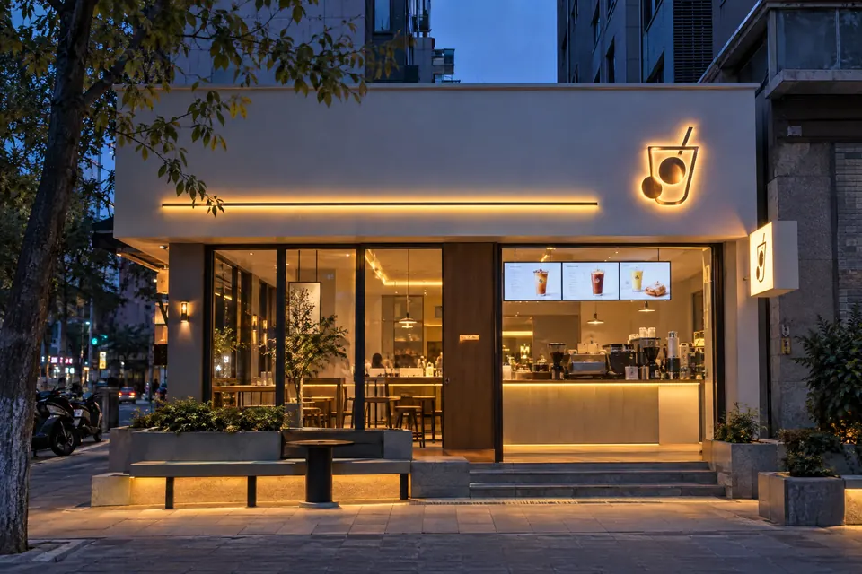 便利店夜间发光字和灯箱通用施工示意图，非西安具体项目